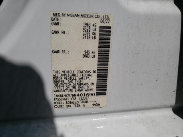 1N4BL4CV7NN401690 Nissan ALTIMA SR