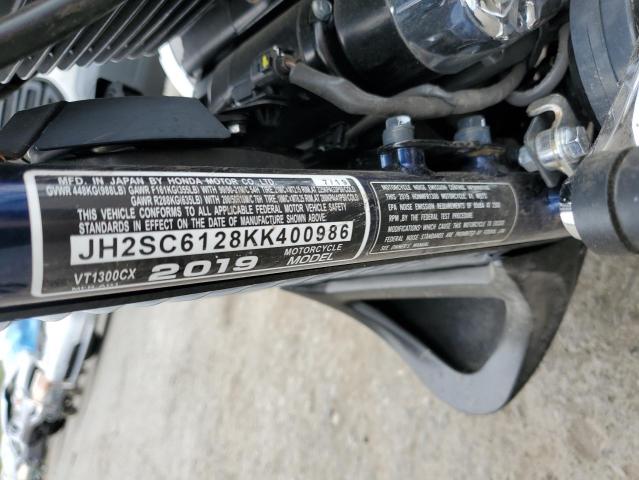 2019 HONDA VT1300 CX JH2SC6128KK400986