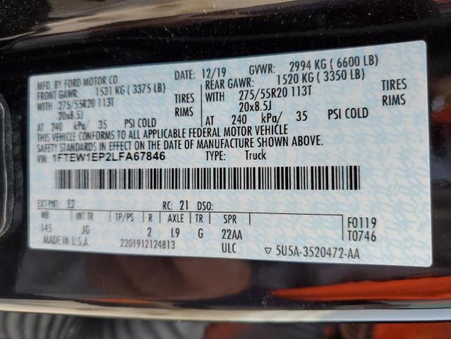 1FTEW1EP2LFA67846 Ford F150 Supercrew