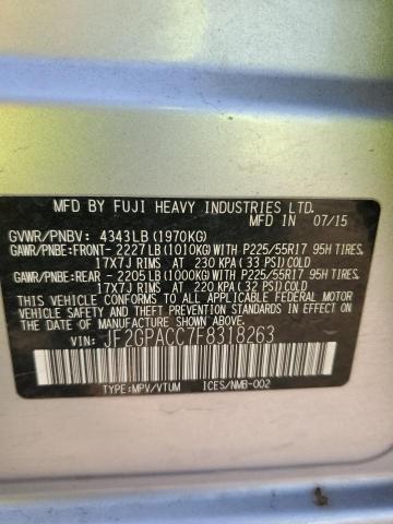 JF2GPACC7F8318263 Subaru Xv Crosstrek 2.0 Premium