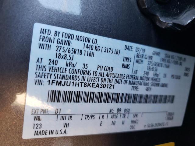 1FMJU1HT8KEA30121 Ford Expedition Xlt