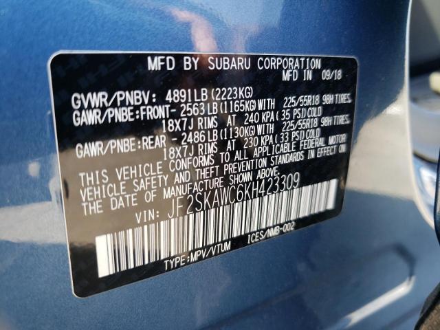 JF2SKAWC6KH423309 Subaru Forester Touring