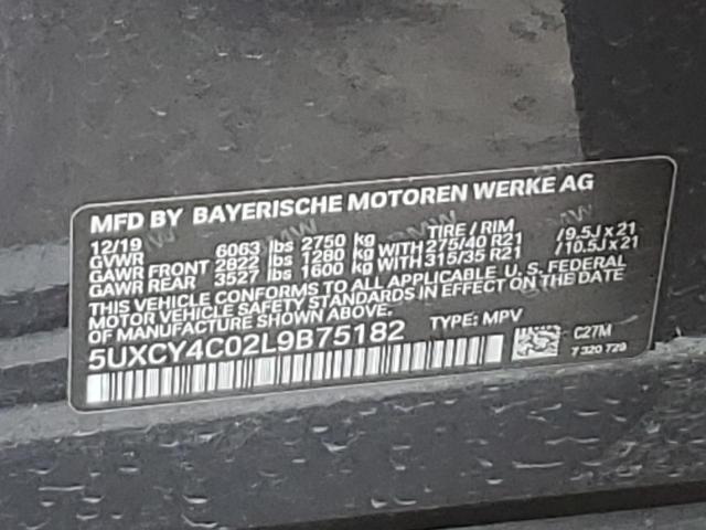 2020 BMW X6 SDRIVE - 5UXCY4C02L9B75182