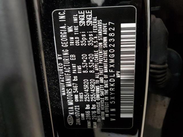 5XYRKDLFXMG023827 KIA SORENTO SX