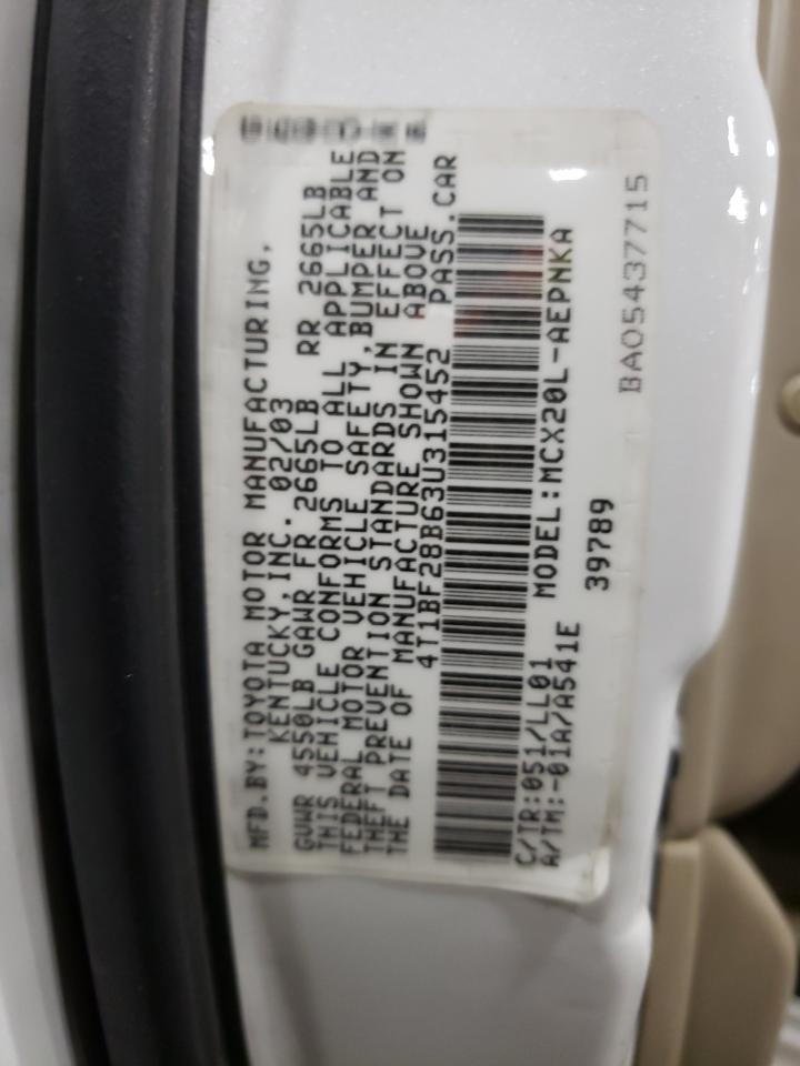 4T1BF28B63U315452 2003 Toyota Avalon Xl