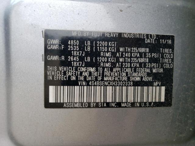 4S4BSENCXH3302338 Subaru Outback 3.6r Limited