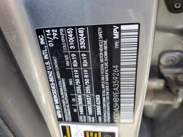 VIN 4JGDA5HB9EA359264 2014 Mercedes-Benz ML-Class, ... no.13