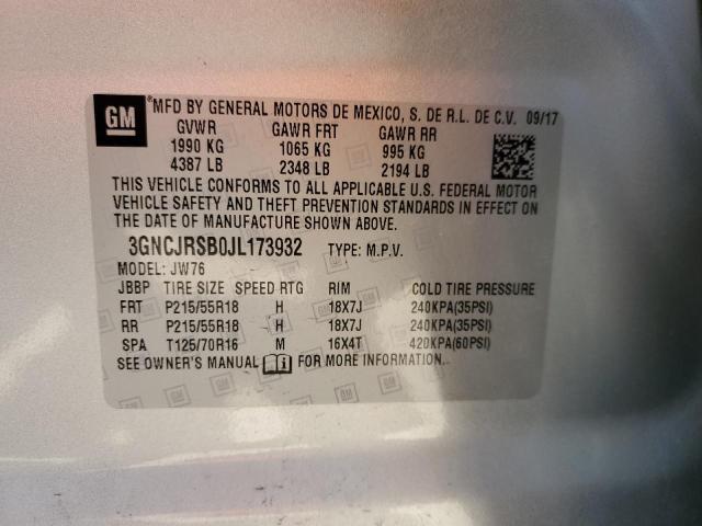 2018 CHEVROLET TRAX PREMI 3GNCJRSB0JL173932