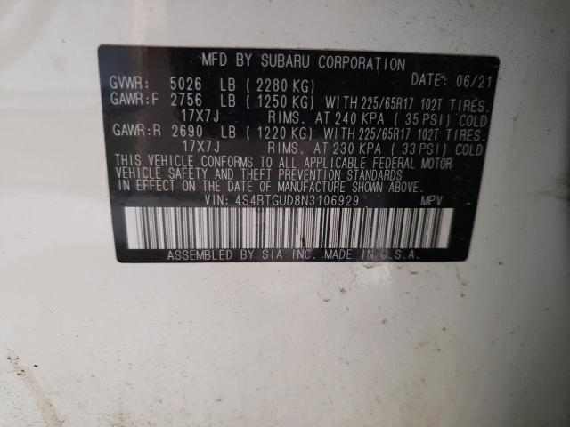 4S4BTGUD8N3106929 Subaru Outback Wilderness
