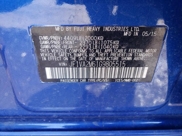 JF1VA2M61G9805515 Subaru Wrx Sti