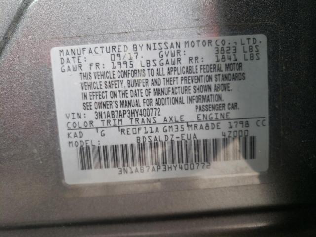 3N1AB7AP3HY400772 Nissan SENTRA S