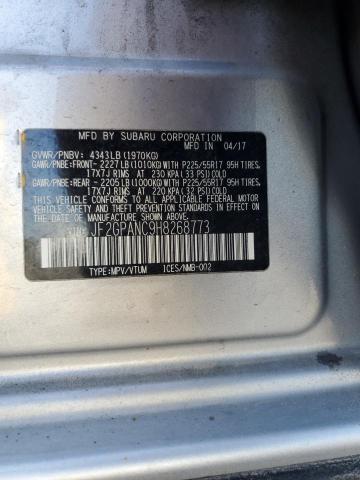 JF2GPANC9H8268773 Subaru Crosstrek Limited