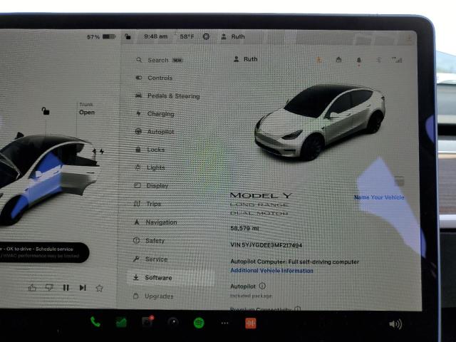 5YJYGDEE3MF217494 Tesla Model Y