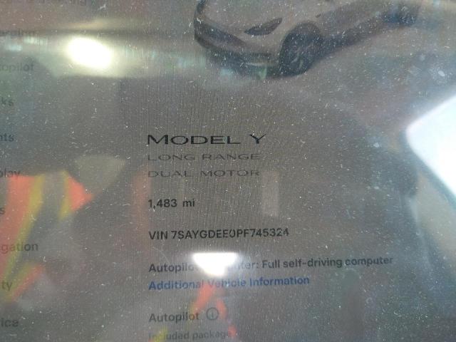 7SAYGDEE0PF745324 Tesla Model Y