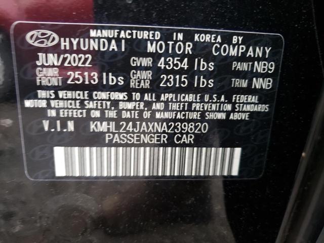 2022 HYUNDAI SONATA SE - KMHL24JAXNA239820