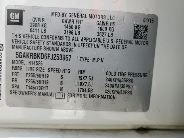 5GAKRBKD6FJ253967 Buick Enclave