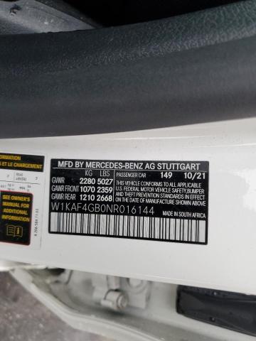 W1KAF4GB0NR016144 Mercedes-Benz C 300