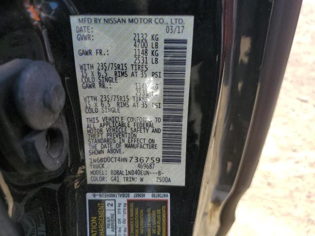 1N6BD0CT4HN736759 Nissan FRONTIER S
