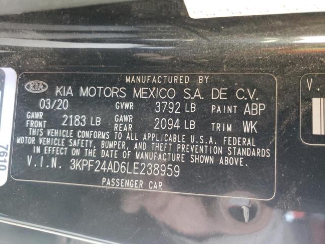 3KPF24AD6LE238959 KIA FORTE FE