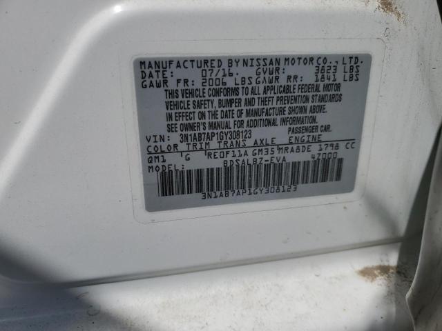 3N1AB7AP1GY308123 Nissan SENTRA S
