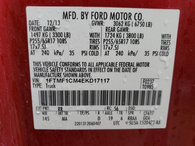 1FTMF1CM4EKD17117 | 2014 FORD F150