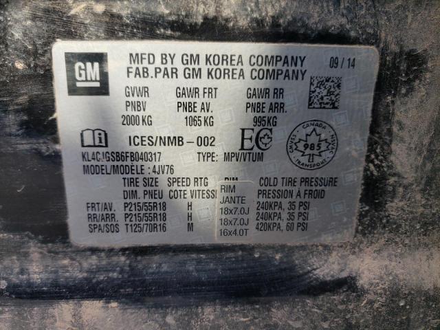 2015 BUICK ENCORE - KL4CJGSB6FB040317