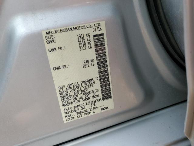 1N4AL3AP4JC190836 Nissan ALTIMA 2.5