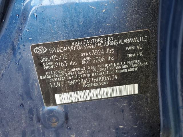 2017 HYUNDAI ELANTRA 4D - 5NPD84LF1HH003134