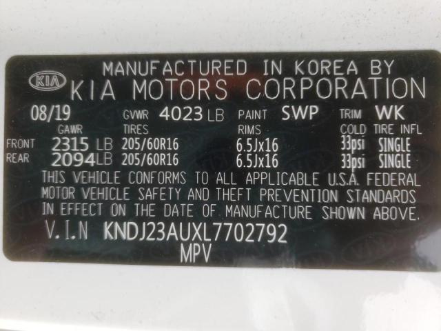 KNDJ23AUXL7702792 KIA SOUL LX