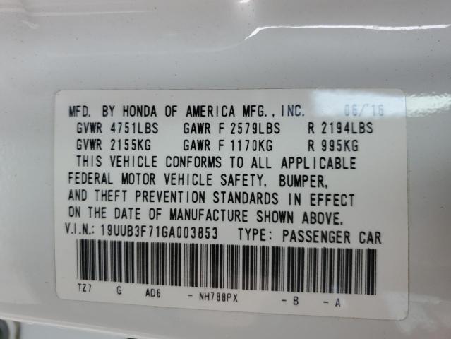 2016 ACURA TLX ADVANC 19UUB3F71GA003853