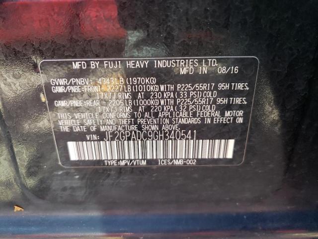 JF2GPADC9GH340541 Subaru Crosstrek Premium