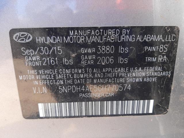 5NPDH4AE5GH770574 Hyundai ELANTRA SE