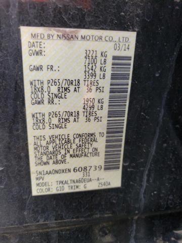 5N1AA0NDXEN608739 Nissan ARMADA SV