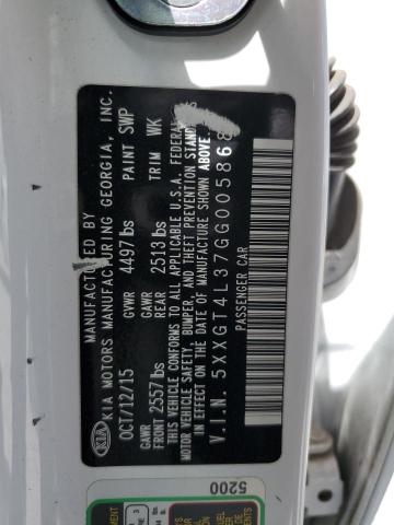5XXGT4L37GG005868 KIA Optima Lx