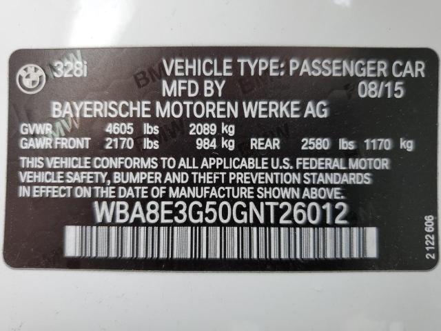 WBA8E3G50GNT26012 BMW 328 Xi Sulev