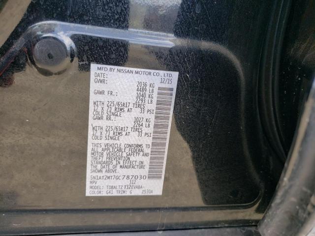 5N1AT2MT7GC787030 Nissan ROGUE S