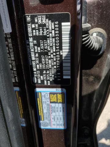5XYPGDA54GG038086 KIA SORENTO LX