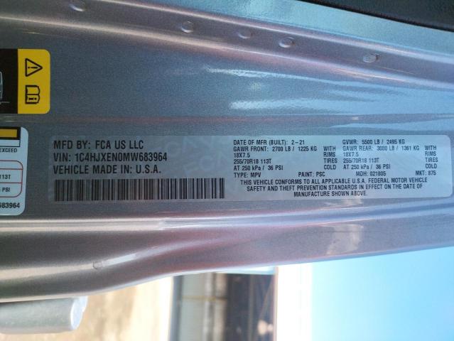 1C4HJXEN0MW683964 Jeep Wrangler Unlimited Sahara