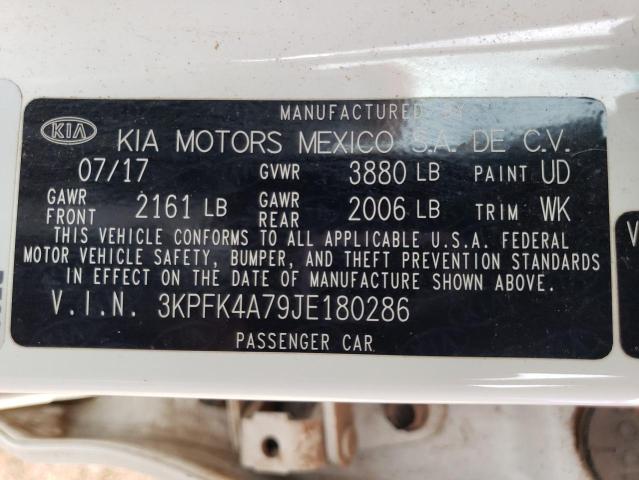 3KPFK4A79JE180286 KIA FORTE LX