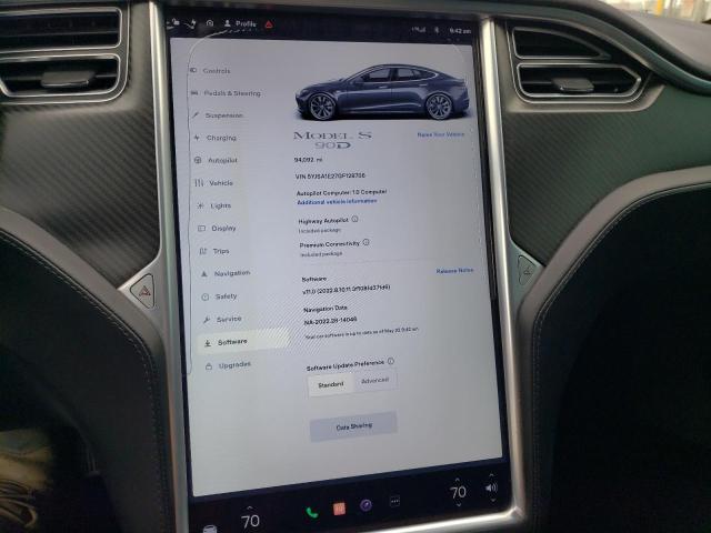 5YJSA1E27GF128706 Tesla MODEL S