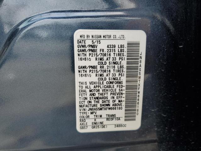 JN8AS5MTXFW666180 Nissan Rogue Select S