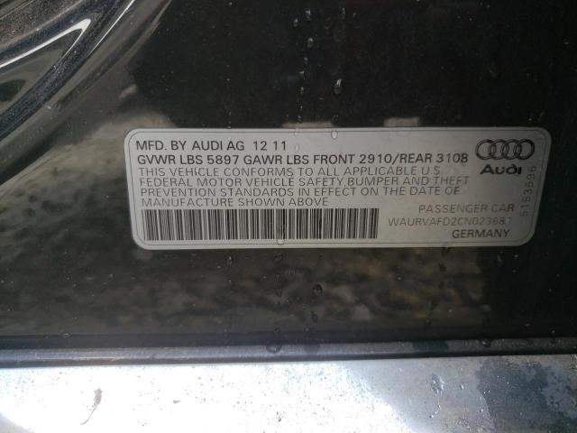  AUDI A8 2012 Угольный