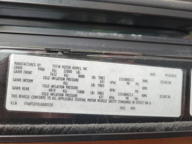 2016 FORD F53 1F66F5DYXG0A00350