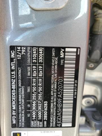 VIN 4JGDA5HB9FA520701 2015 Mercedes-Benz ML-Class, ... no.13