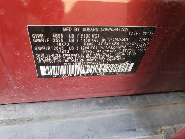 4S4BSANC2J3342914 Subaru Outback 2.5i Limited
