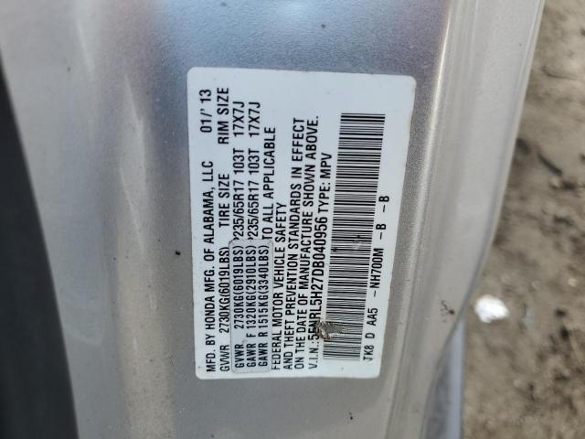 VIN 5FNRL5H27DB040956 2013 HONDA ODYSSEY no.12