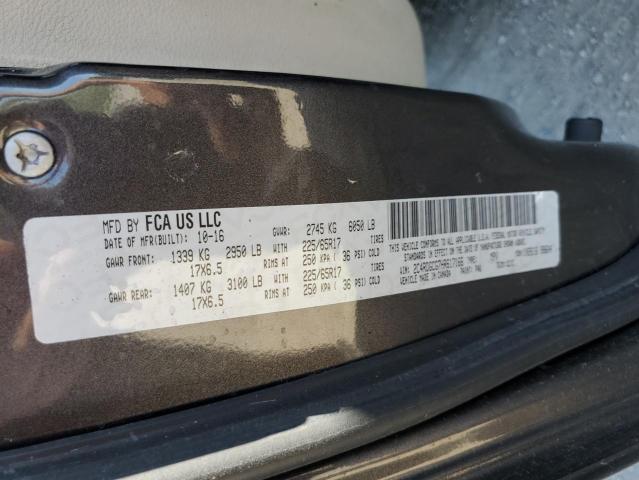 2017 Dodge Grand Caravan Sxt VIN: 2C4RDGCG7HR617166 Lot: 57885633