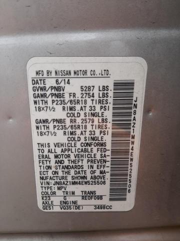 JN8AZ1MW4EW525506 Nissan MURANO S