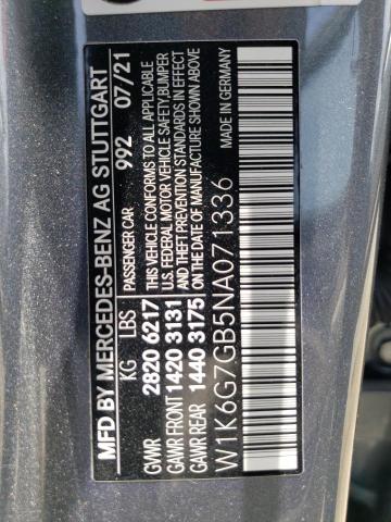 2022 MERCEDES-BENZ S 580 4MAT - W1K6G7GB5NA071336