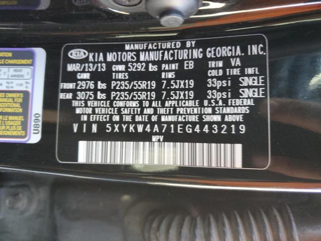 5XYKW4A71EG443219 KIA SORENTO SX